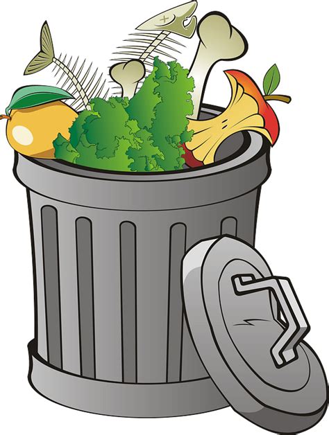 trash can clipart|full trash can clip art.